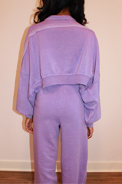 Lavender Cropped Shrug