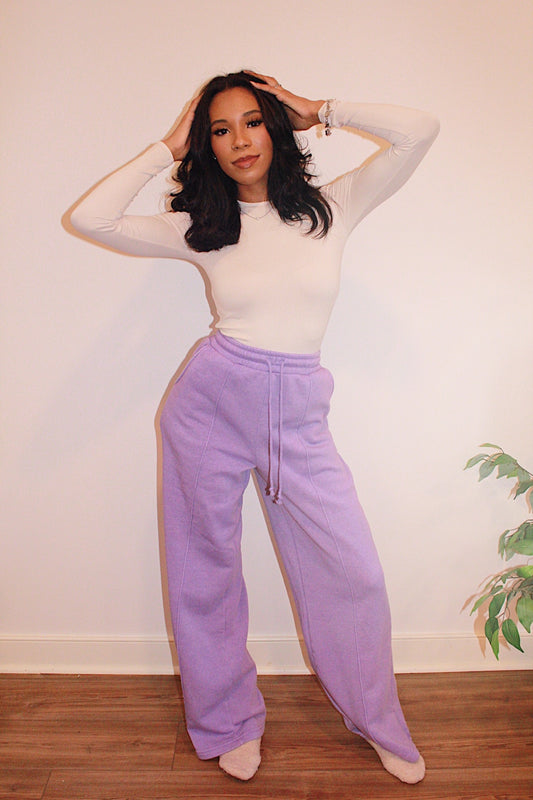 Lavender High Waist Pants