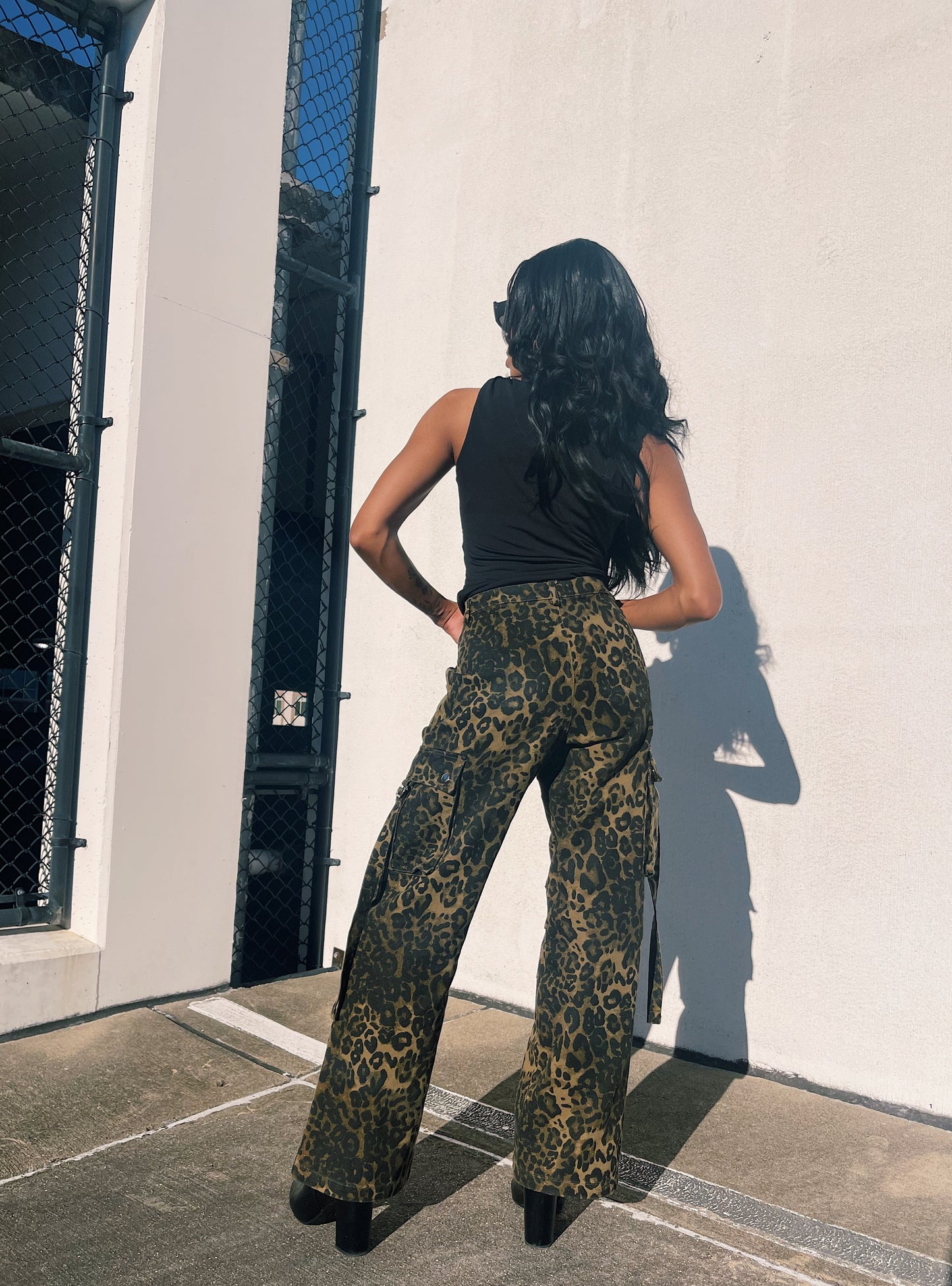 Chic Leopard Cargo Pants