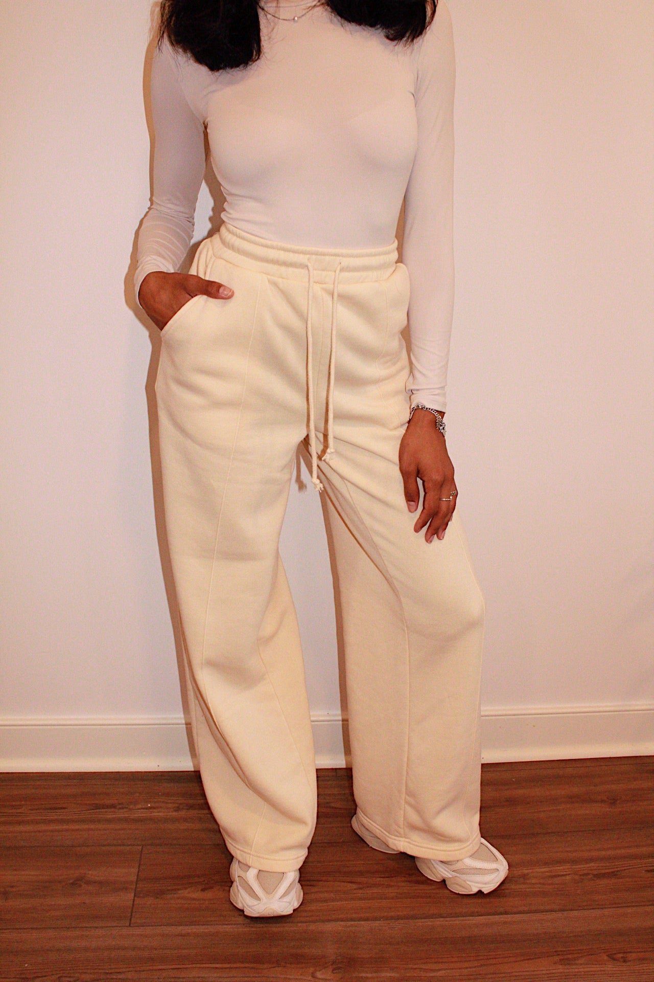 Ivory High Waist Pants