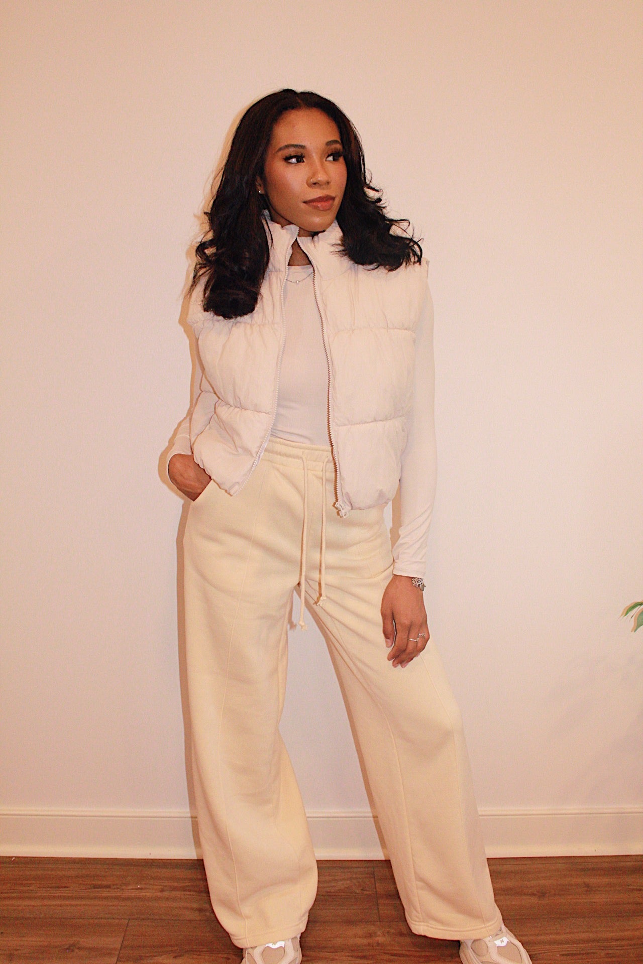 Ivory High Waist Pants