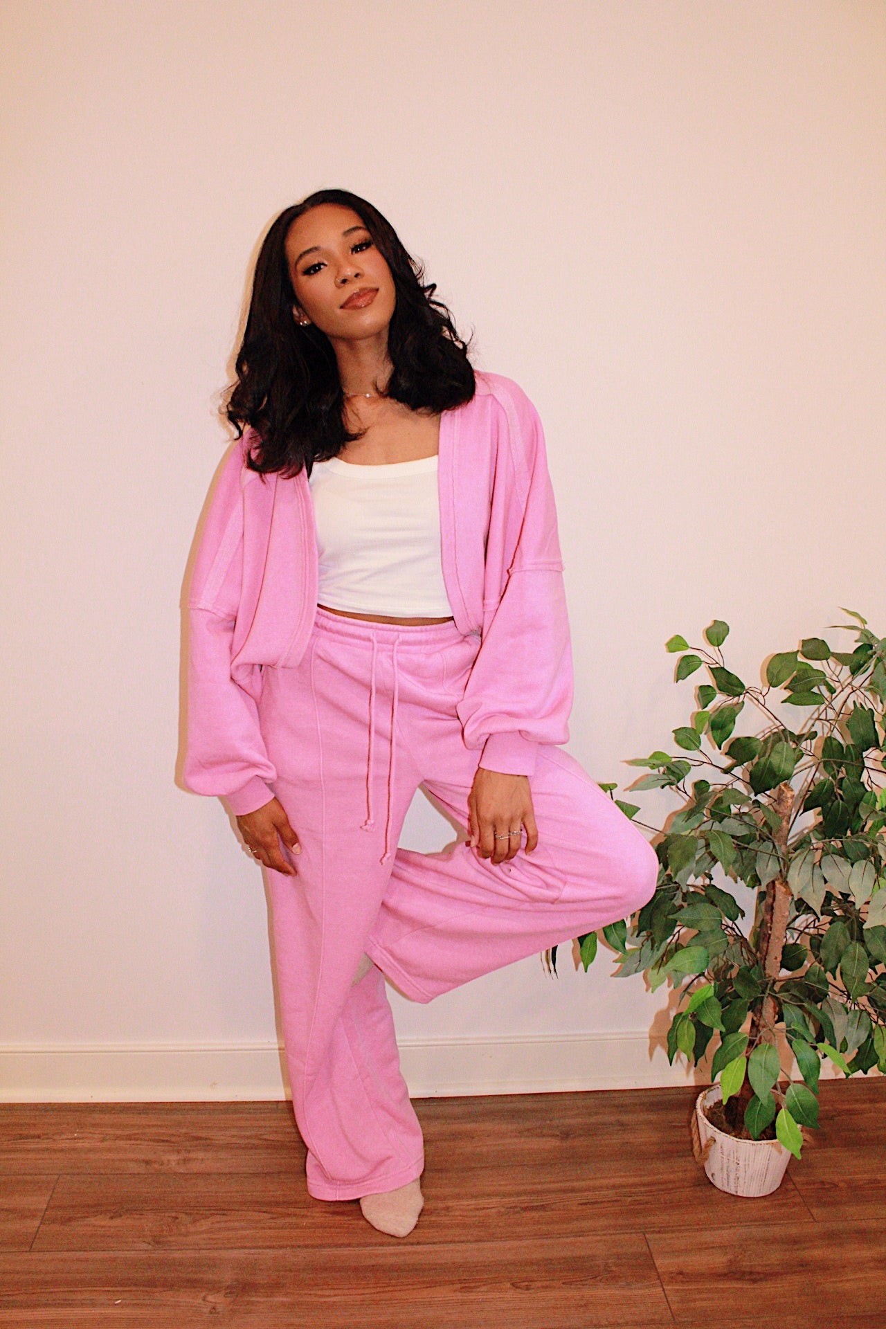 Pink High Waist Pants