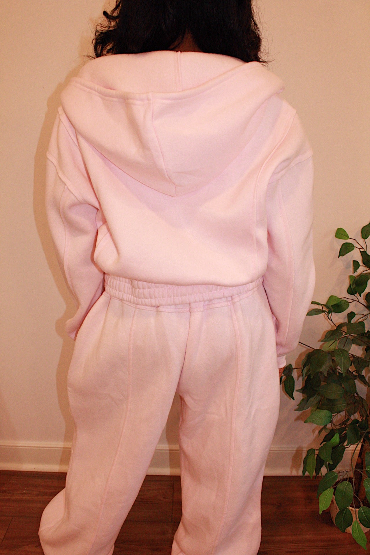 Light Pink Cropped Hoodie